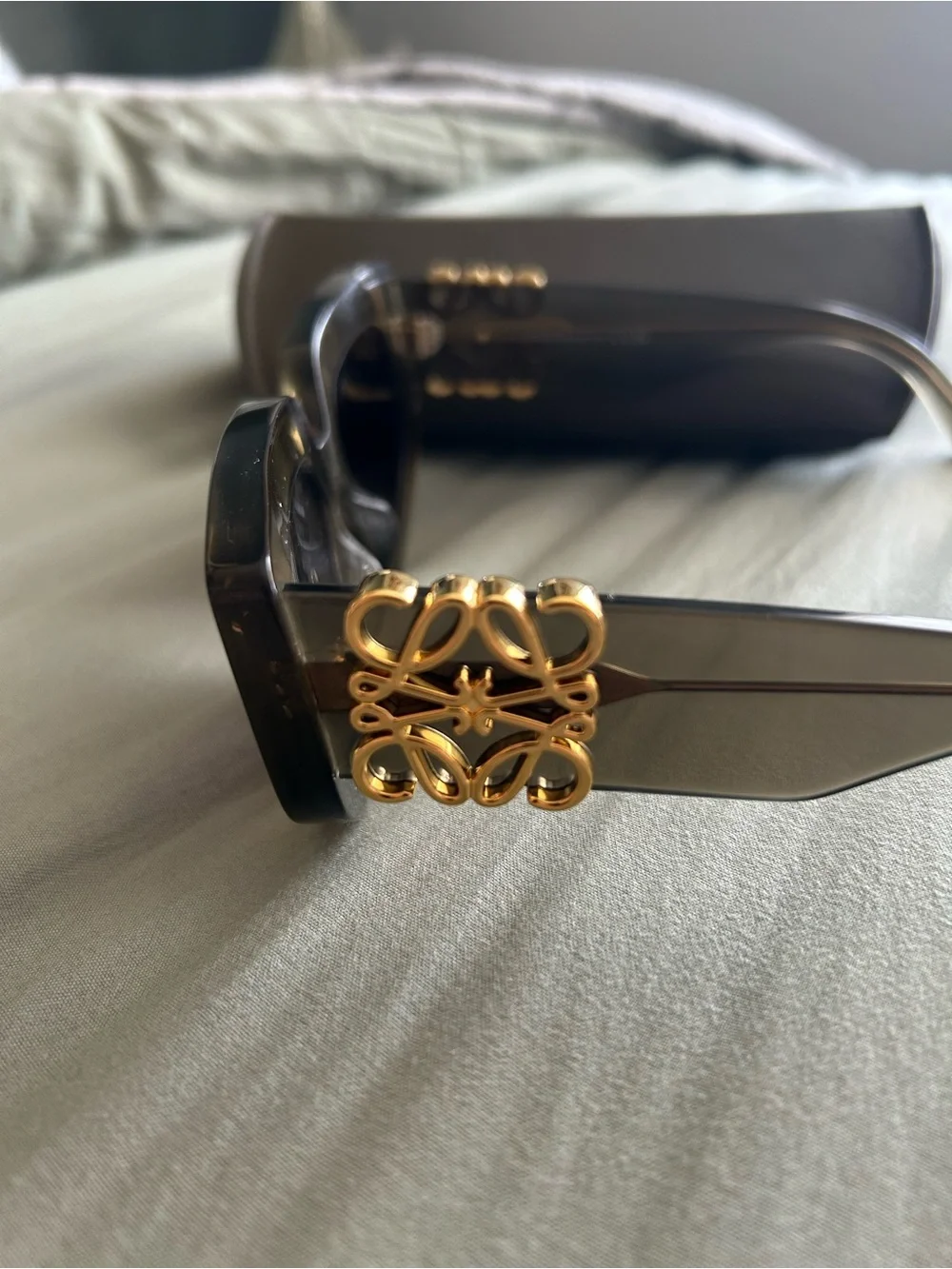 Loewe “Anagram” Cat-Eye Sunglasses with Gold Hardware